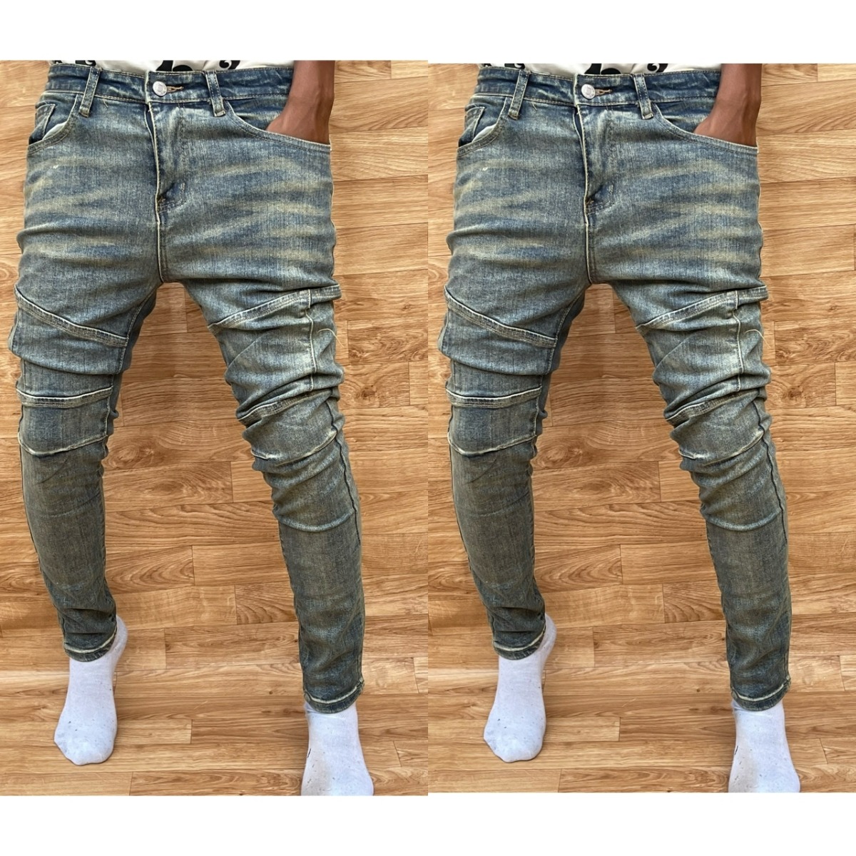 Jean pantalon gris fond