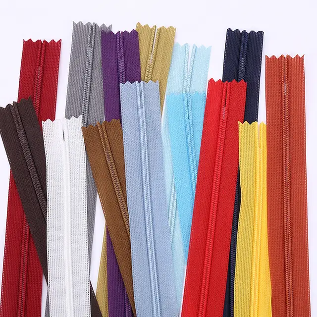 Fermeture à glissière invisible à extrémité fermée 3 # pour la robe et Hometextile Fermeture à glissière cachée