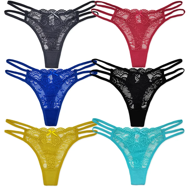 Sous-vêtements transparents dames slips culotte sexy dentelle string femmes taille basse tongs dentelle culotte