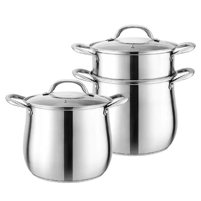 Pot vapeur en acier inoxydable