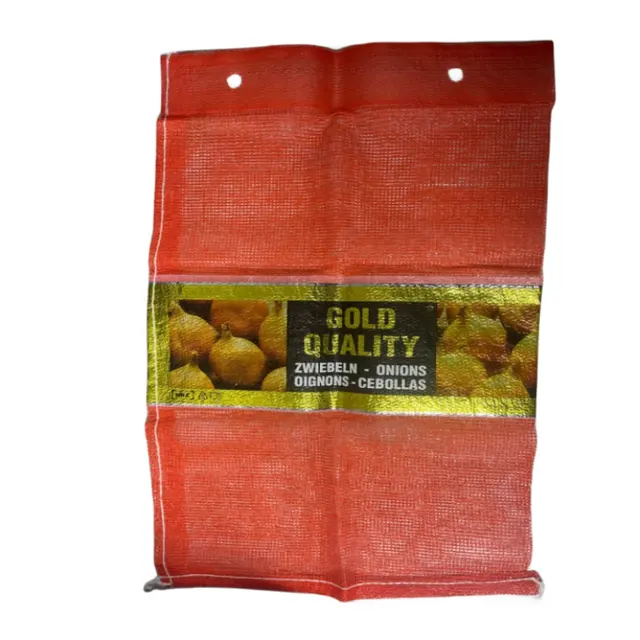 Sac rouge en PP/PE de 50kg pour pommes de terre sac Leno Mesh pour oignons de 50 lb