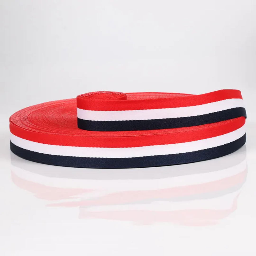 Fabrication polyester rayé mixte couleur sangle pour sacs chaussures accessoires de vêtement