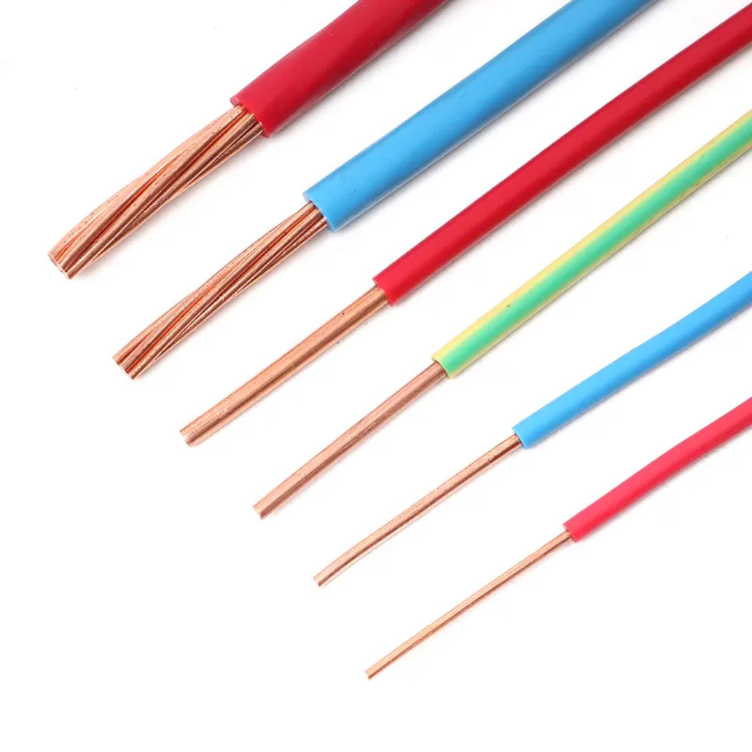 Fil électrique fil unique pvc cuivre câble 1.5mm 2.5mm 4mm 6mm 100mm fil électrique pour maison