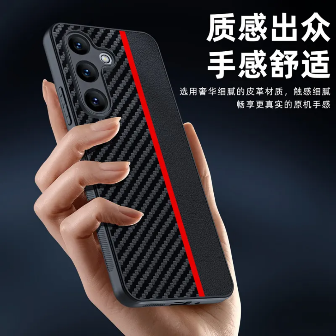 Coque de téléphone en cuir uni ultra-mince coque arrière de téléphone antichoc tout compris pour Samsung Galaxy A55