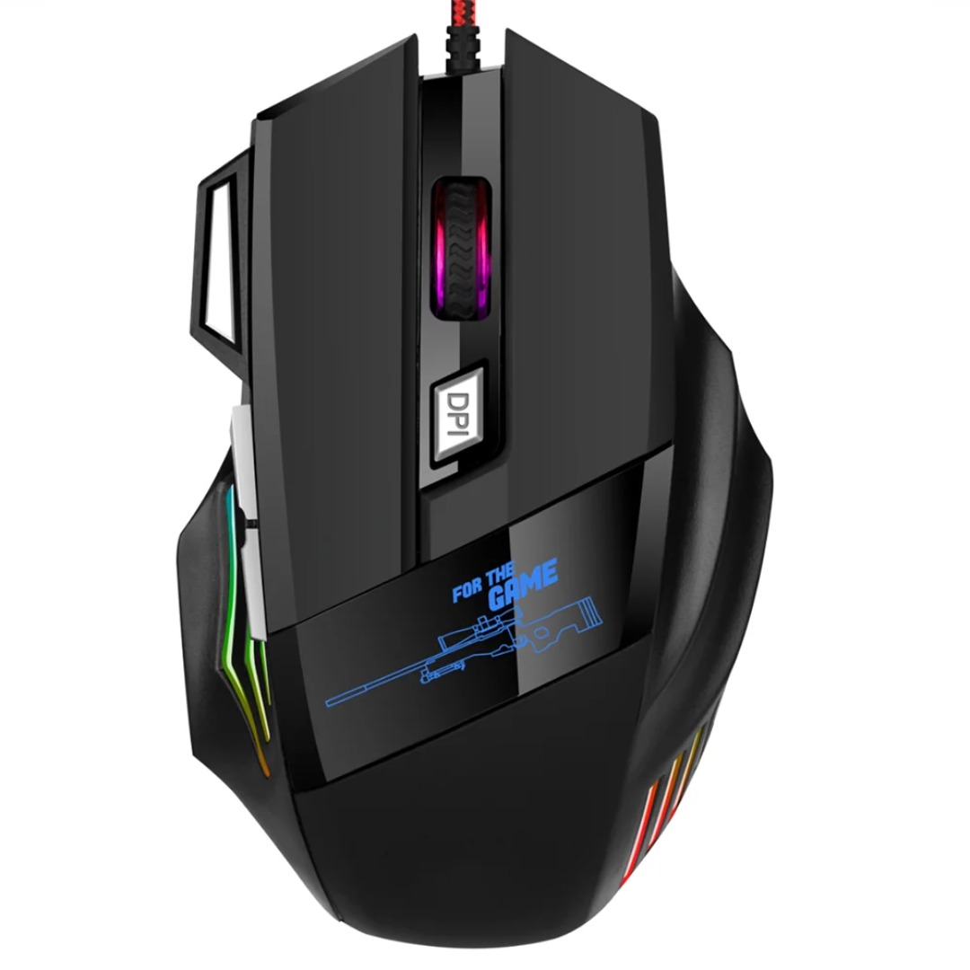 The most popular RGB backlit wired gaming mouse 3200 dpi M5 Right-handed user Customized gaming mouse with