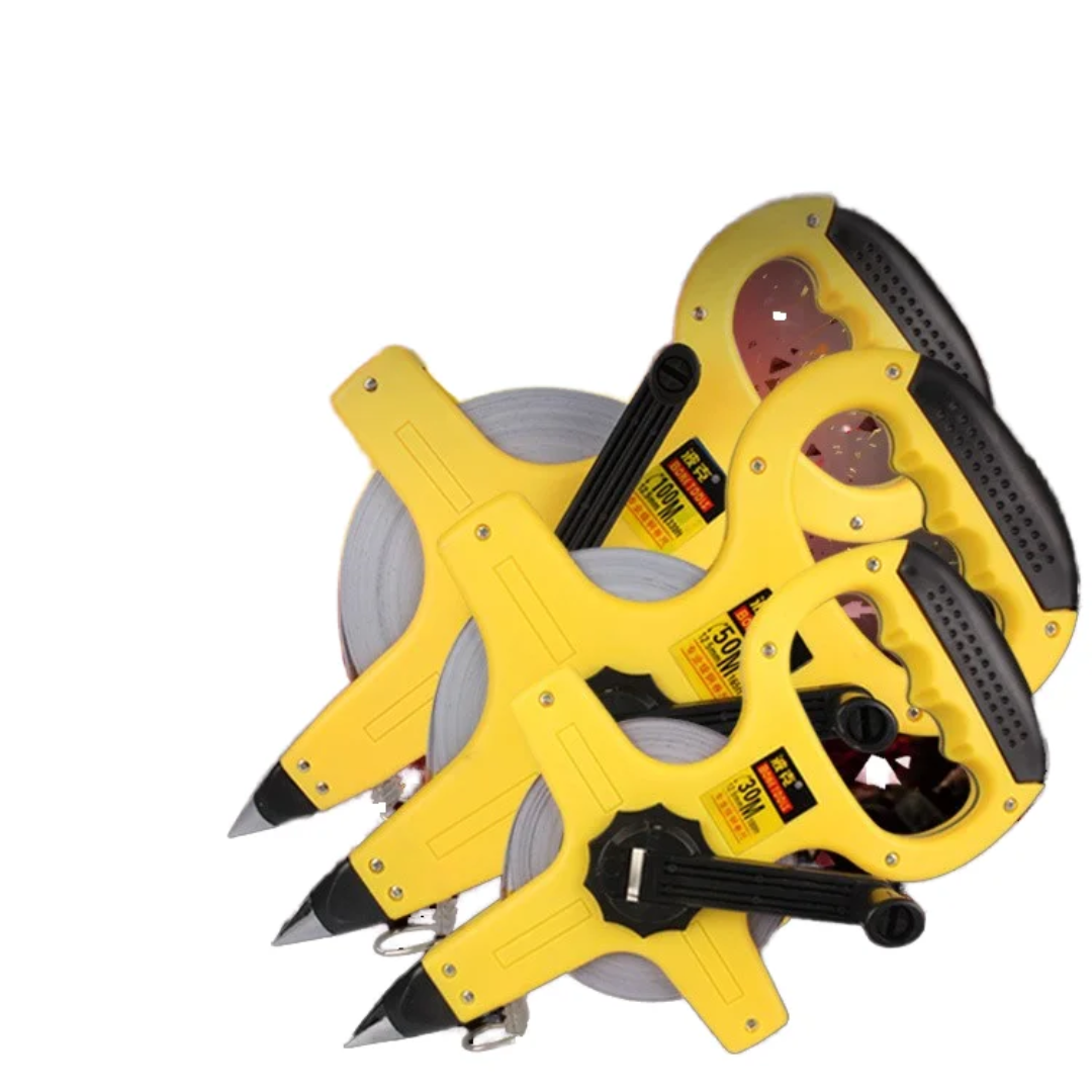 Ruban à mesurer d'arpentage portable 30m/50m/100m ingénierie plastique acier système métrique lame en acier inoxydable