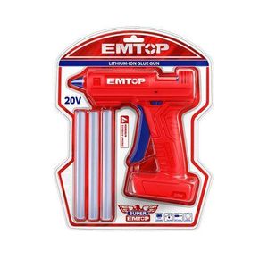 pistolet à colle sans fil EMTOP ELGG2002.  Tension : 20V