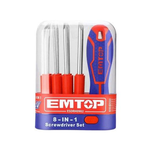jeu de tournevis interchangeables 8-en-1 EMTOP