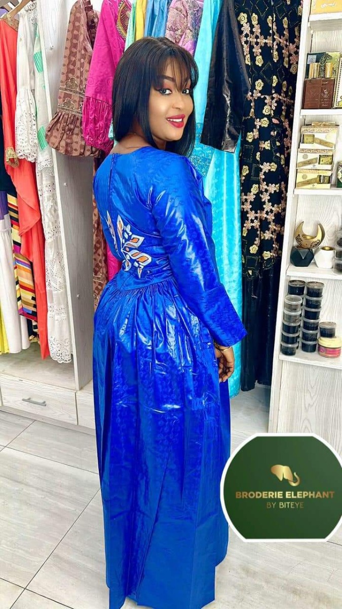 Boubou fête musulmane bleu