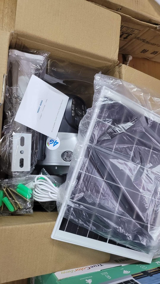 Double Lens 360 degré intégré lamp solaire caméra