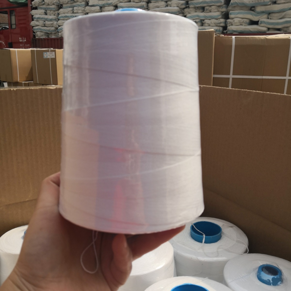 Fil de fermeture de sac 100% sac en polyester filé pour engrais riz sucre alimentation repas céréales farine ciment