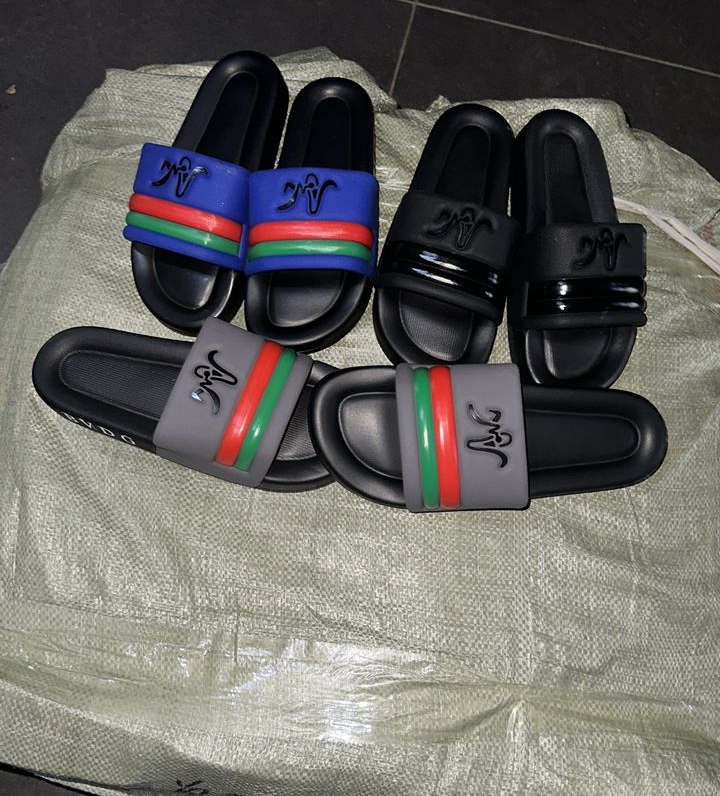 Claquette homme blue blanc