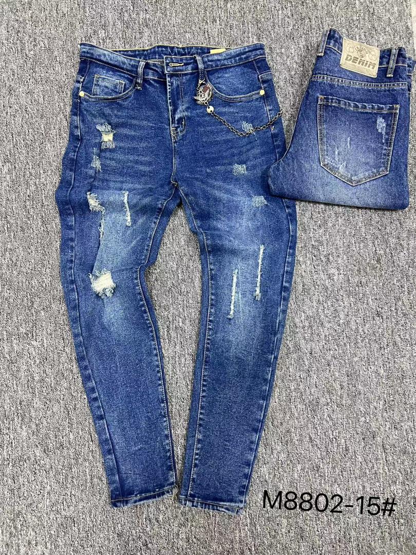Jeans pour hommes femmes moin cher avec pantalon élastique droit et crayon 10 OZ pour la commande engros et détails peut sélectionner la couleur et le design Taille  gamme 30-36 à Adjamé 