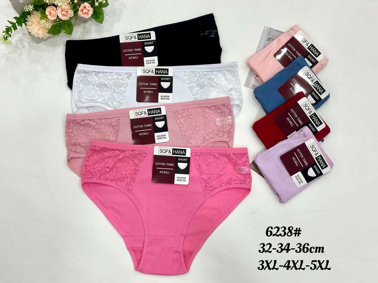 Lot complet slip couverture fesse