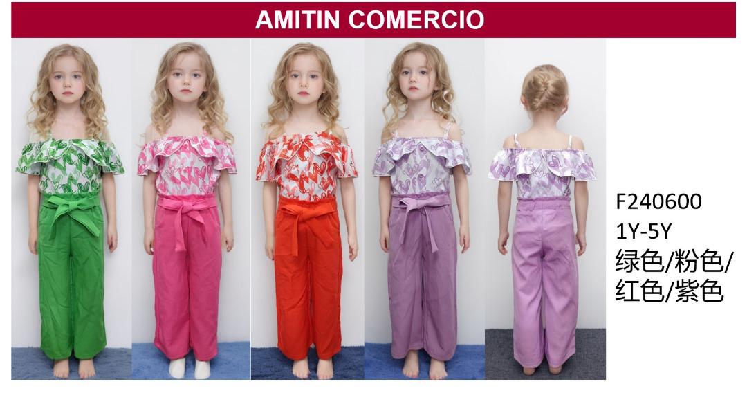 Ensemble de vêtements à manches courtes pour fille