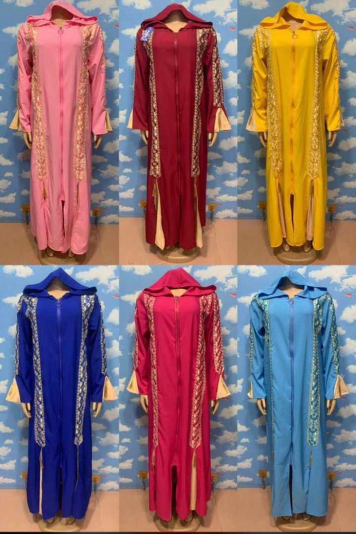 Robe musulmane longue 6 ton couleur