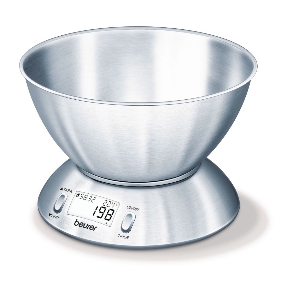 balance de cuisine électronique Aerbes AB-C12 est dotée d'un grand bol en acier inoxydable et d'un écran numérique
