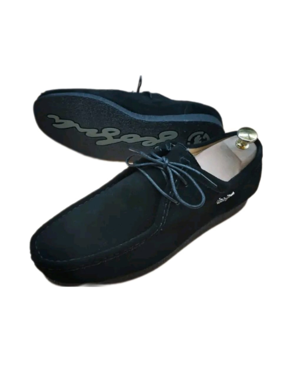 Geogra Chaussures Bateau à Lacets - Noir