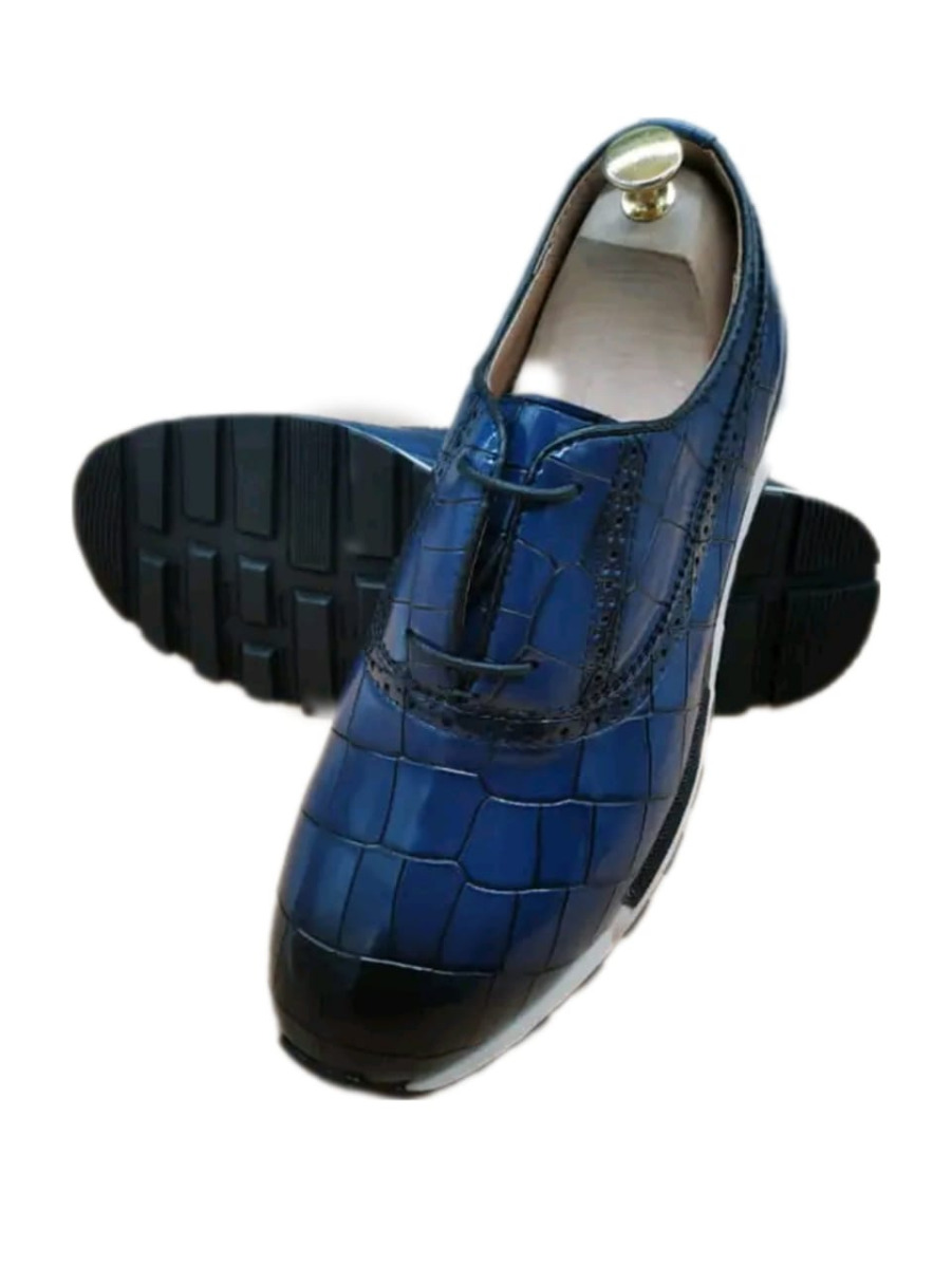 Fast Track Torino en cuir d'alligator - Bleu