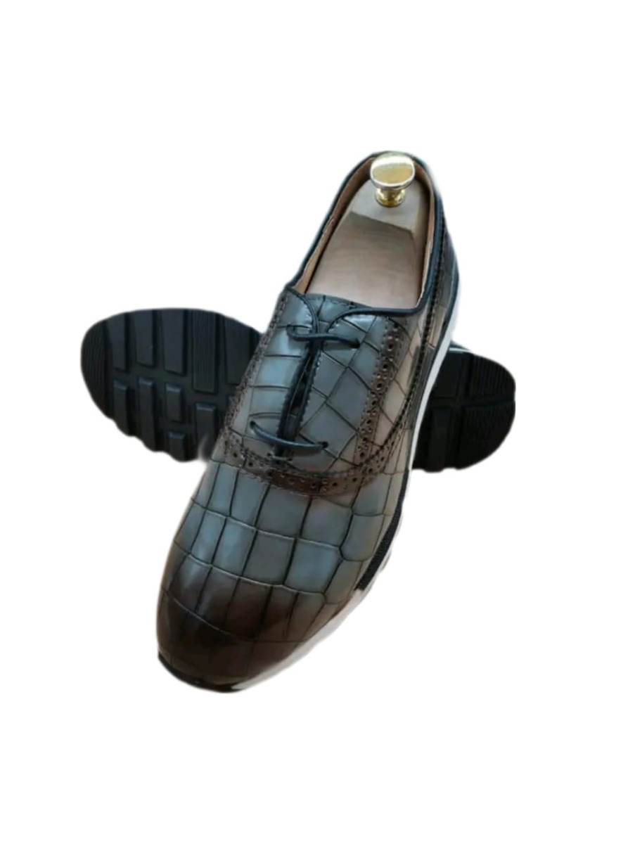 Fast Track Torino en cuir d'alligator - Noir